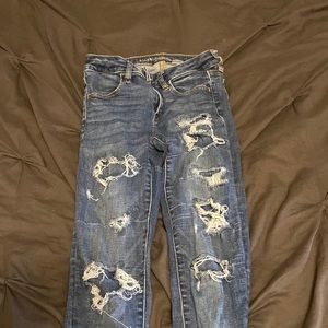 Distressed jeans